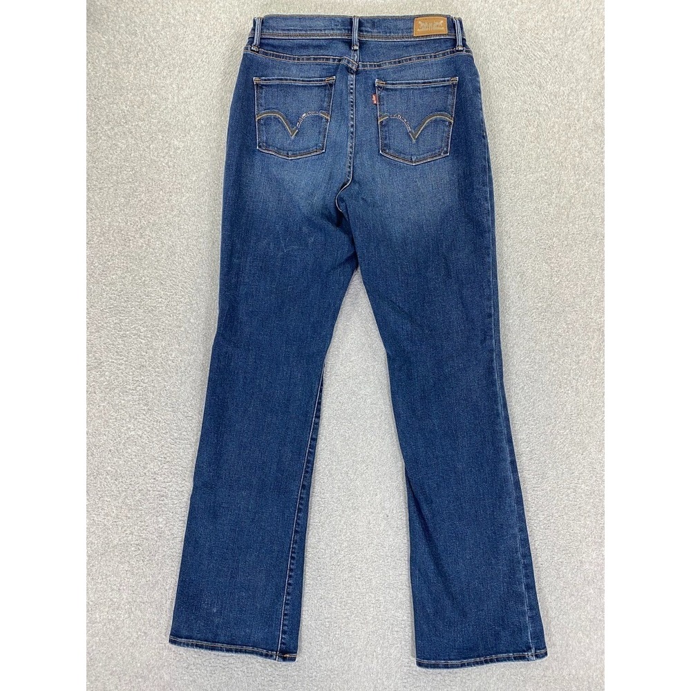 Levis Perfectly Slimming 512 Bootcut Jeans Size 10 (29x33) Dark Wash Cowgirl - Picture 8 of 9